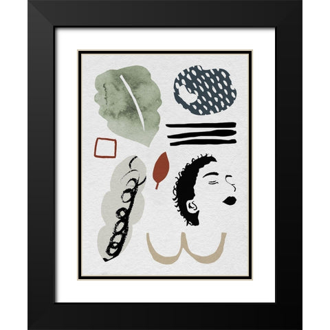 Collected Mindfulness III Black Modern Wood Framed Art Print with Double Matting by Wang, Melissa