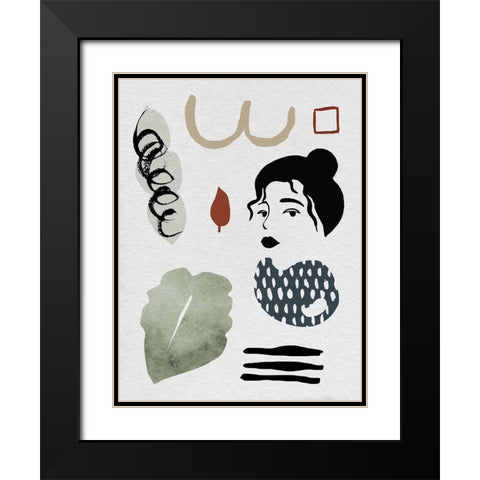 Collected Mindfulness IV Black Modern Wood Framed Art Print with Double Matting by Wang, Melissa