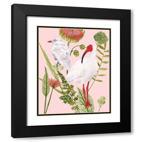 Birds in Motion II Black Modern Wood Framed Art Print with Double Matting by Wang, Melissa