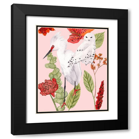 Birds in Motion III Black Modern Wood Framed Art Print with Double Matting by Wang, Melissa