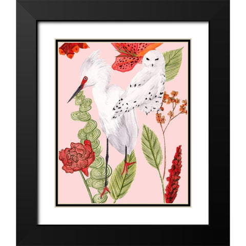 Birds in Motion III Black Modern Wood Framed Art Print with Double Matting by Wang, Melissa