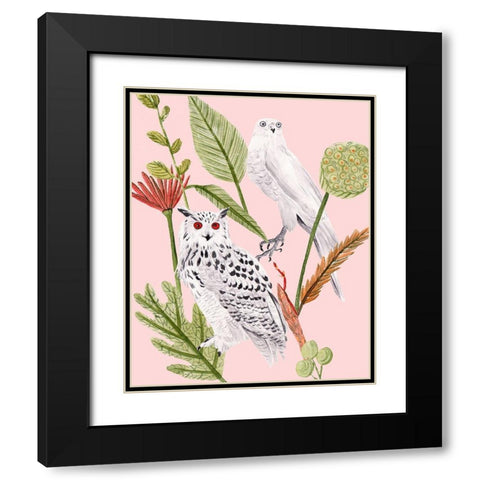 Birds in Motion V Black Modern Wood Framed Art Print with Double Matting by Wang, Melissa