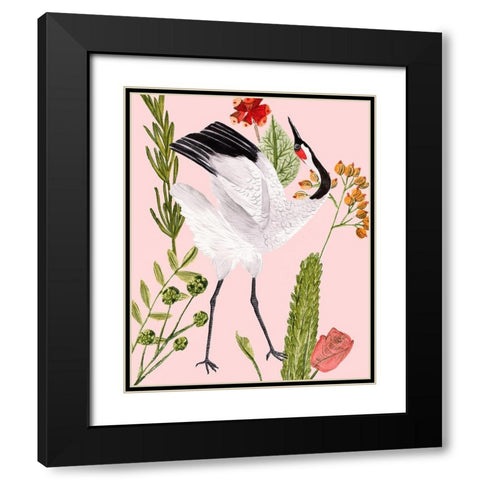 Birds in Motion VI Black Modern Wood Framed Art Print with Double Matting by Wang, Melissa