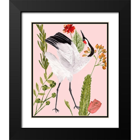 Birds in Motion VI Black Modern Wood Framed Art Print with Double Matting by Wang, Melissa