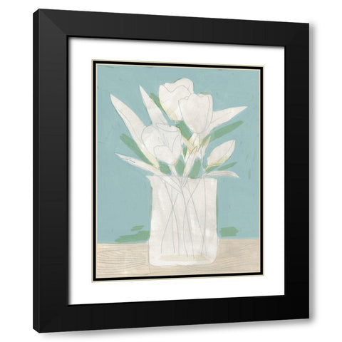 Muted Spring Arrangement II Black Modern Wood Framed Art Print with Double Matting by Green, Jacob