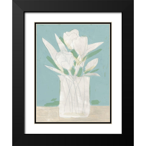 Muted Spring Arrangement II Black Modern Wood Framed Art Print with Double Matting by Green, Jacob