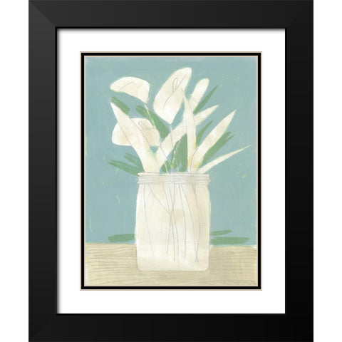 Muted Spring Arrangement IV Black Modern Wood Framed Art Print with Double Matting by Green, Jacob