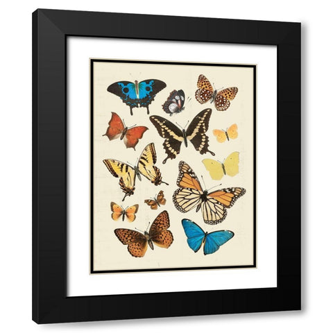 Collected Flutter II Black Modern Wood Framed Art Print with Double Matting by Barnes, Victoria