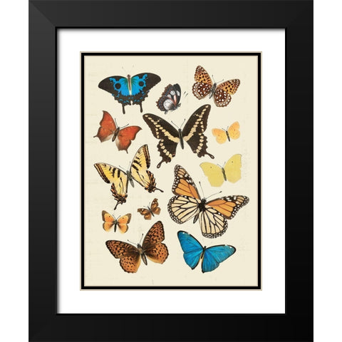 Collected Flutter II Black Modern Wood Framed Art Print with Double Matting by Barnes, Victoria