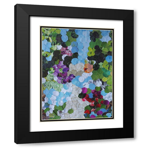 Iris Garden Black Modern Wood Framed Art Print with Double Matting by Good, Coco