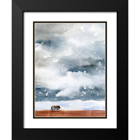 Kansas Clouds II Black Modern Wood Framed Art Print with Double Matting by Parker, Jennifer Paxton