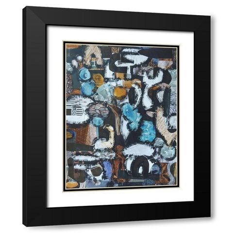California Beach Blue Glass Black Modern Wood Framed Art Print with Double Matting by Good, Coco