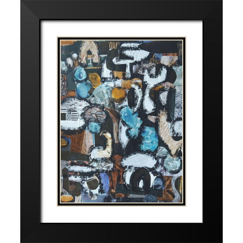 California Beach Blue Glass Black Modern Wood Framed Art Print with Double Matting by Good, Coco
