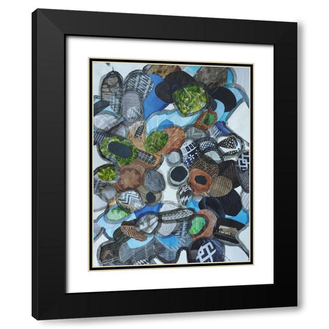 Catalina Island Blue Glass Black Modern Wood Framed Art Print with Double Matting by Good, Coco