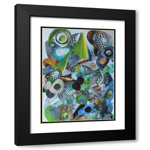 Siesta Beach Glass Black Modern Wood Framed Art Print with Double Matting by Good, Coco