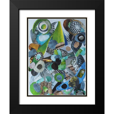 Siesta Beach Glass Black Modern Wood Framed Art Print with Double Matting by Good, Coco