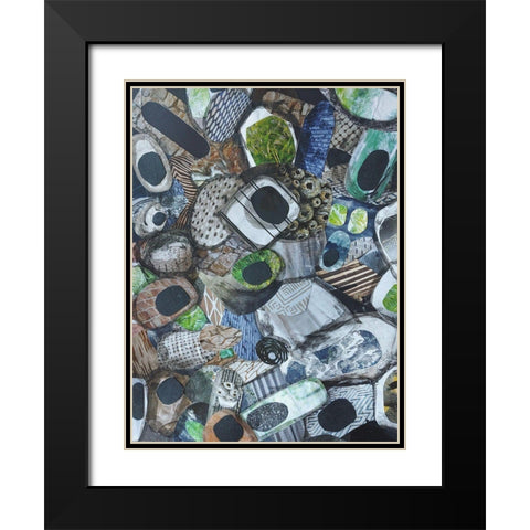 Cornwall Beach Glass Black Modern Wood Framed Art Print with Double Matting by Good, Coco