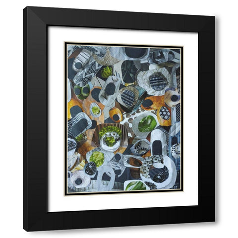 Big Sur Stones and Kelp Black Modern Wood Framed Art Print with Double Matting by Good, Coco
