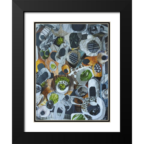 Big Sur Stones and Kelp Black Modern Wood Framed Art Print with Double Matting by Good, Coco