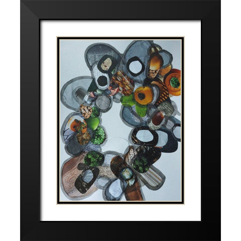 Amelia Island Stones Black Modern Wood Framed Art Print with Double Matting by Good, Coco