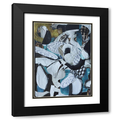 Hawaiian Beach Glass Black Modern Wood Framed Art Print with Double Matting by Good, Coco