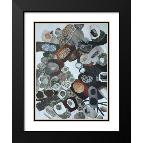 Nile River Boats Black Modern Wood Framed Art Print with Double Matting by Good, Coco