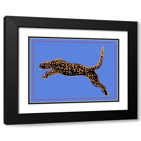 The Wild Leopard I Black Modern Wood Framed Art Print with Double Matting by Wang, Melissa