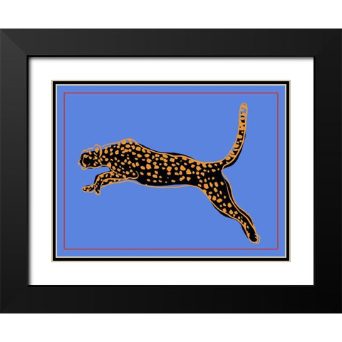 The Wild Leopard I Black Modern Wood Framed Art Print with Double Matting by Wang, Melissa