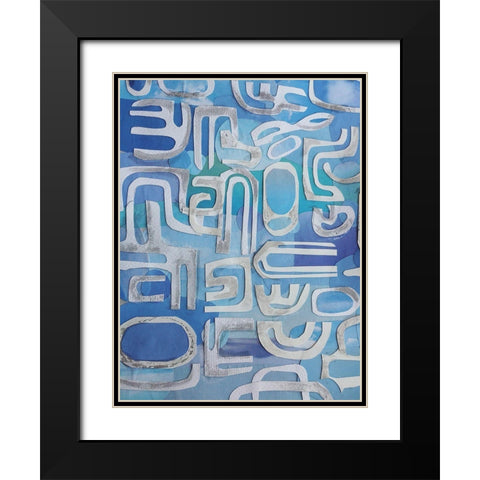 Siesta Key Black Modern Wood Framed Art Print with Double Matting by Good, Coco