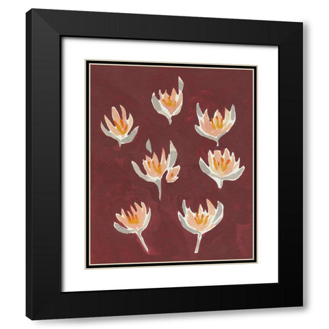 Pink Potpourri I Black Modern Wood Framed Art Print with Double Matting by Caroline, Emma