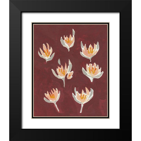 Pink Potpourri I Black Modern Wood Framed Art Print with Double Matting by Caroline, Emma