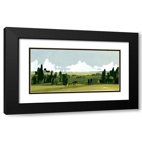 Verdant Summer III Black Modern Wood Framed Art Print with Double Matting by Caroline, Emma