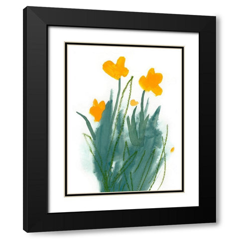 Daffodil Bunch I Black Modern Wood Framed Art Print with Double Matting by Green, Jacob