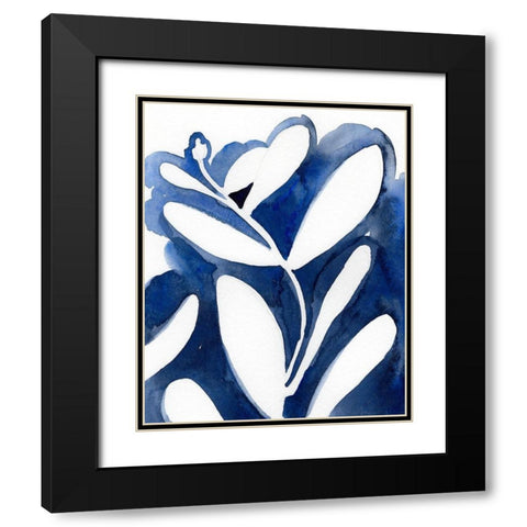 Blue Eucalyptus I Black Modern Wood Framed Art Print with Double Matting by Green, Jacob
