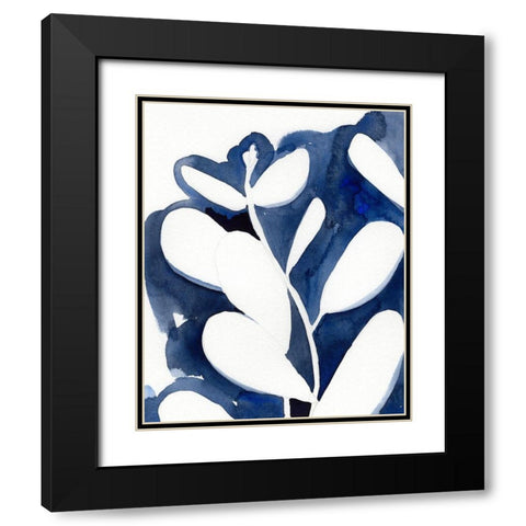Blue Eucalyptus II Black Modern Wood Framed Art Print with Double Matting by Green, Jacob