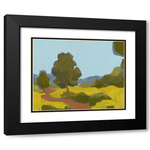 Bright Park I Black Modern Wood Framed Art Print with Double Matting by Green, Jacob