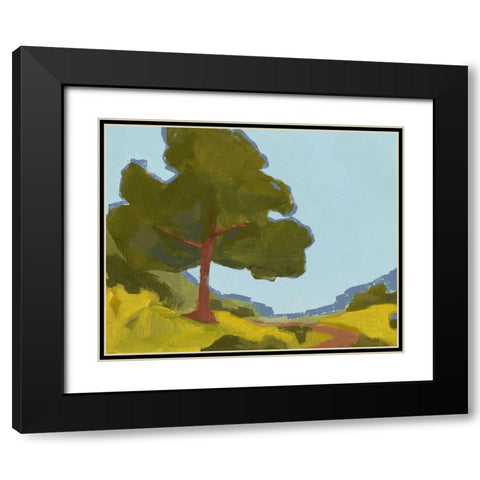 Bright Park II Black Modern Wood Framed Art Print with Double Matting by Green, Jacob
