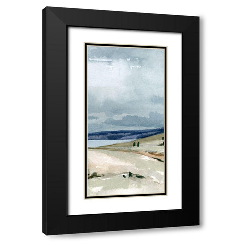 Pale Blue Autumn II Black Modern Wood Framed Art Print with Double Matting by Caroline, Emma