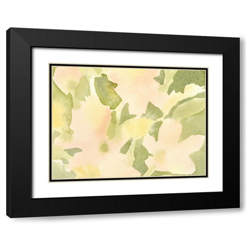 Verdant Floral Abstract I Black Modern Wood Framed Art Print with Double Matting by Caroline, Emma