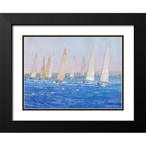 Sailing Event I Black Modern Wood Framed Art Print with Double Matting by OToole, Tim