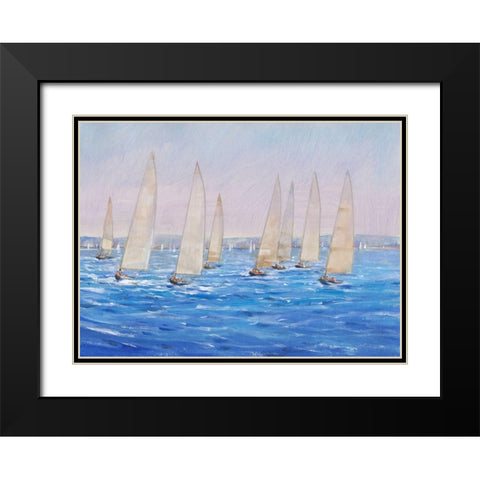 Sailing Event II Black Modern Wood Framed Art Print with Double Matting by OToole, Tim