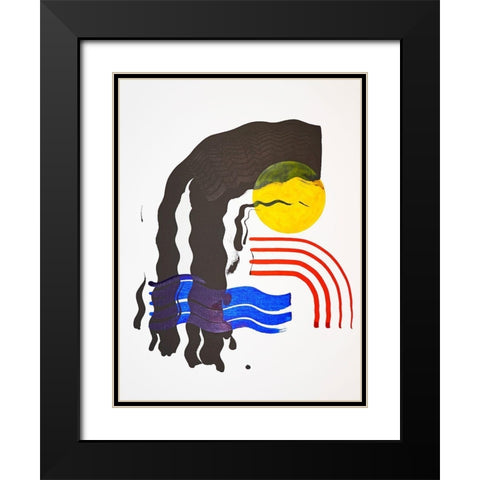 Shifting I Black Modern Wood Framed Art Print with Double Matting by Gianni, Katie