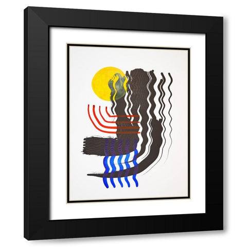 Shifting II Black Modern Wood Framed Art Print with Double Matting by Gianni, Katie