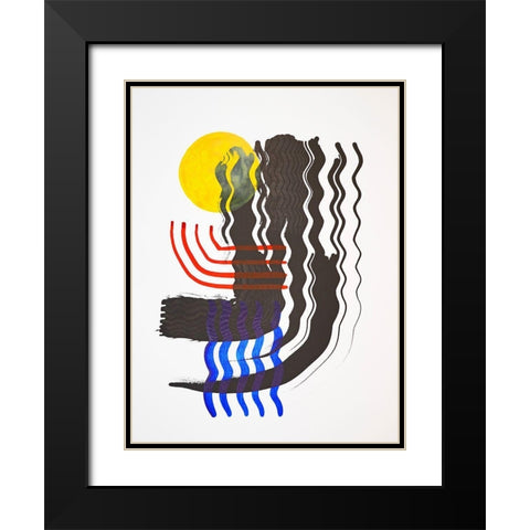Shifting II Black Modern Wood Framed Art Print with Double Matting by Gianni, Katie