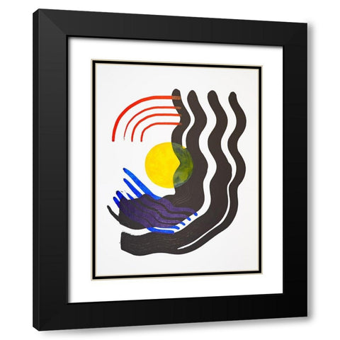 Shifting III Black Modern Wood Framed Art Print with Double Matting by Gianni, Katie