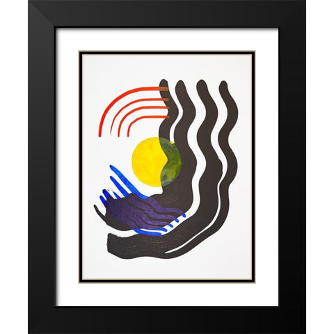Shifting III Black Modern Wood Framed Art Print with Double Matting by Gianni, Katie