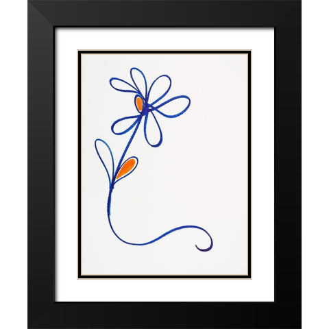 Wobbly Blooms I Black Modern Wood Framed Art Print with Double Matting by Gianni, Katie