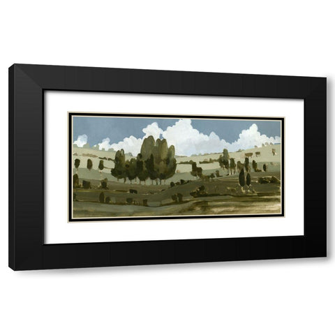 Rolling Green III Black Modern Wood Framed Art Print with Double Matting by Caroline, Emma