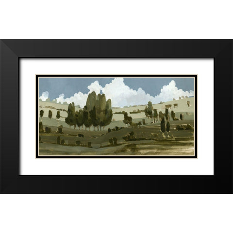 Rolling Green III Black Modern Wood Framed Art Print with Double Matting by Caroline, Emma