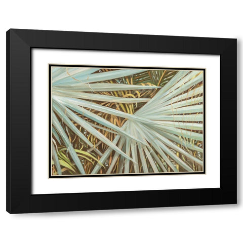 Suave Fronds Black Modern Wood Framed Art Print with Double Matting by Wilkins, Suzanne